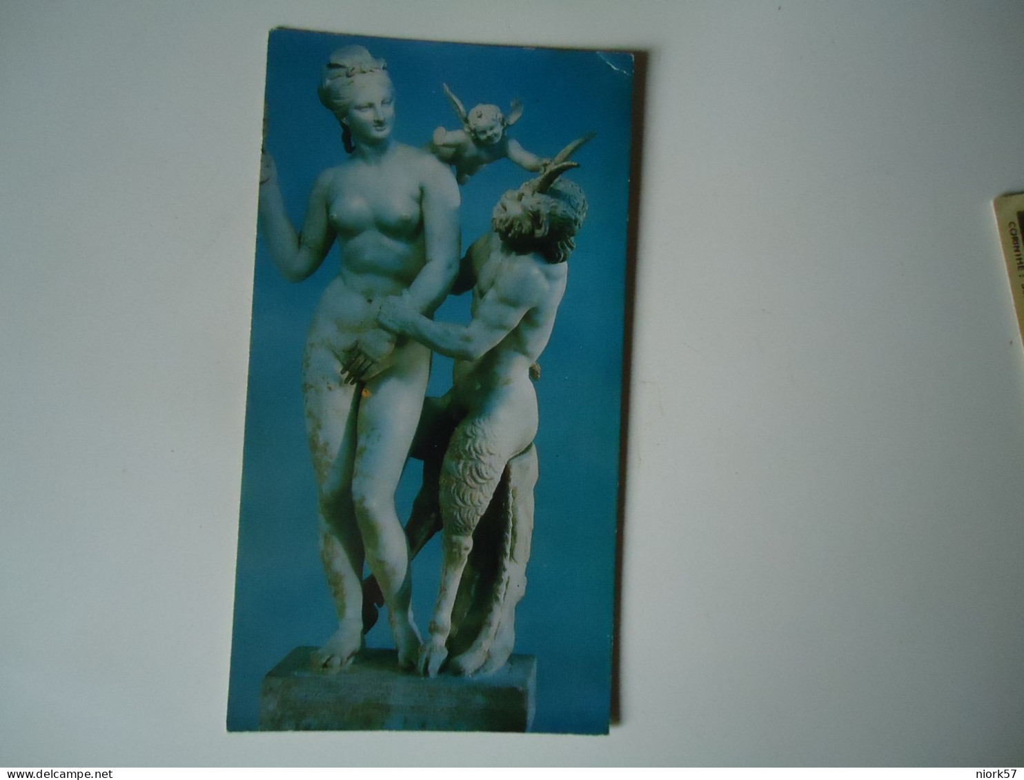 GREECE   POSTCARDS  ATHENS MUSEUM EROS  VENUS AND PAN   FOR MORE PURCHASES 10% DISCOUNT - Grèce