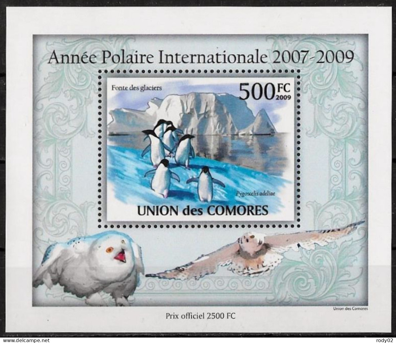 COMORES - OISEAUX - PINGOUINS - JOLI BLOC-FEUILLET - NEUF** MNH - Pingouins & Manchots