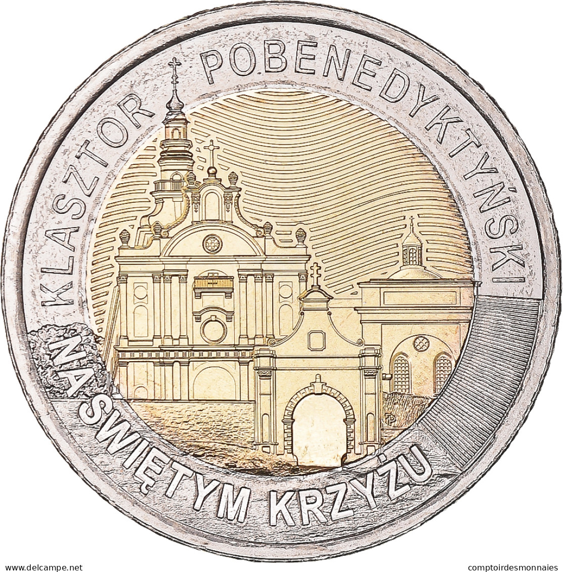Monnaie, Pologne, 5 Zlotych, 2022, The Former Benedictine Monastery On Święty - Polonia