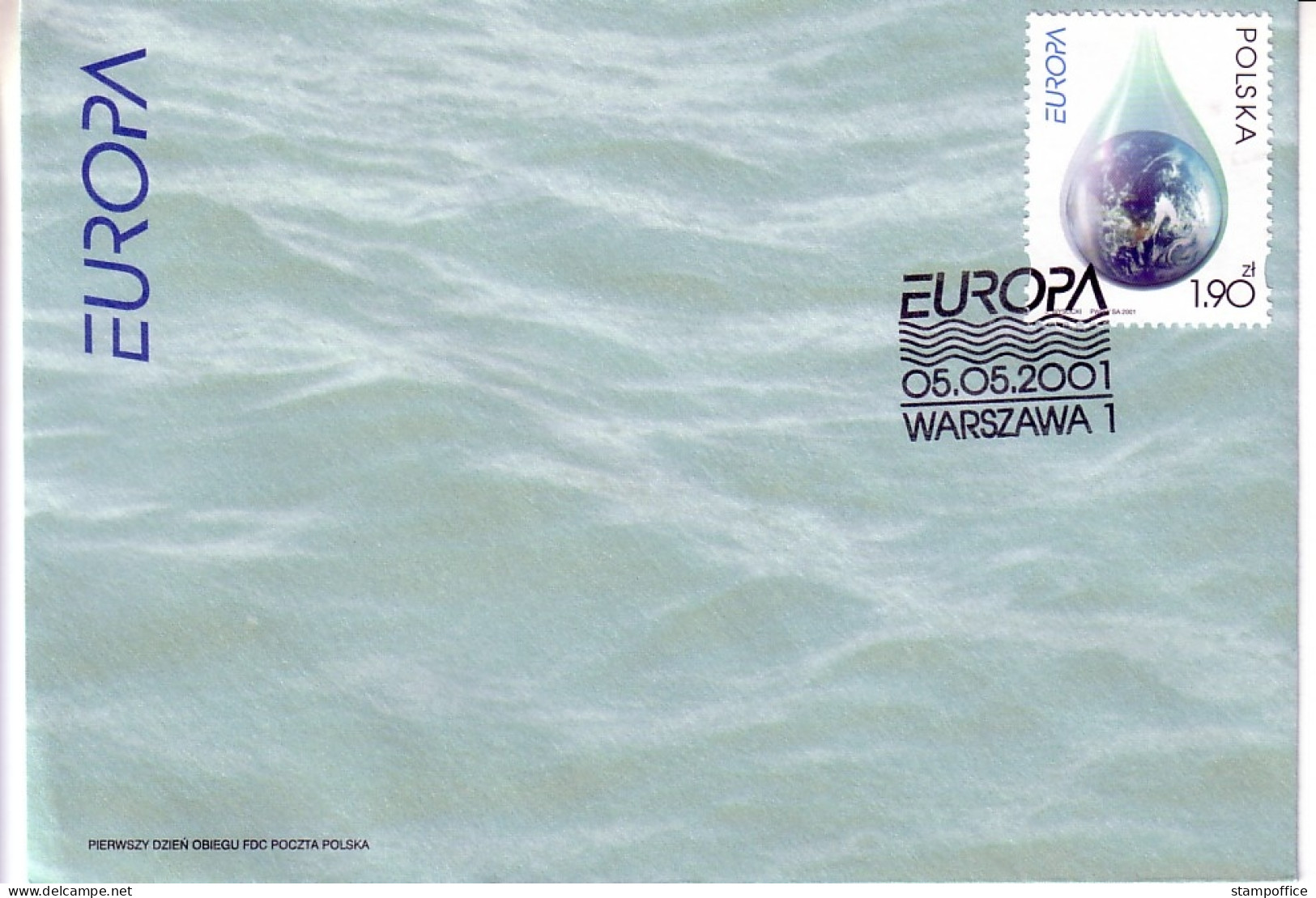 POLEN MI-NR. 3886 FDC EUROPA 2001 WASSER - 2001