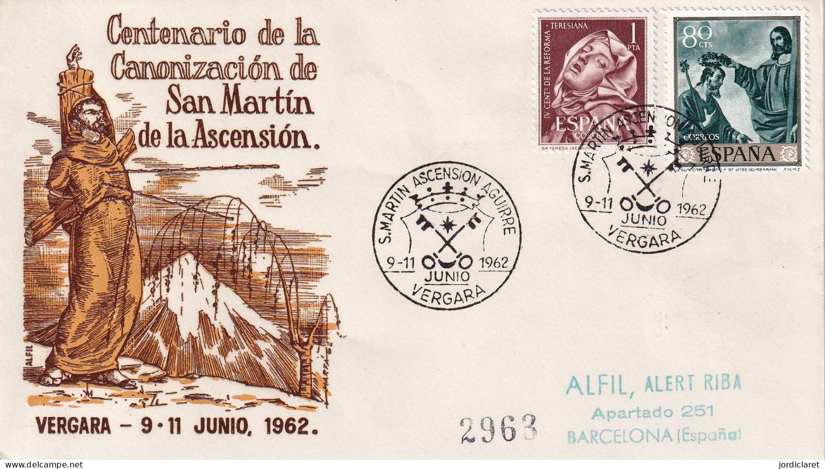 MATASELLOS 1962  VERGARA - Cartas & Documentos