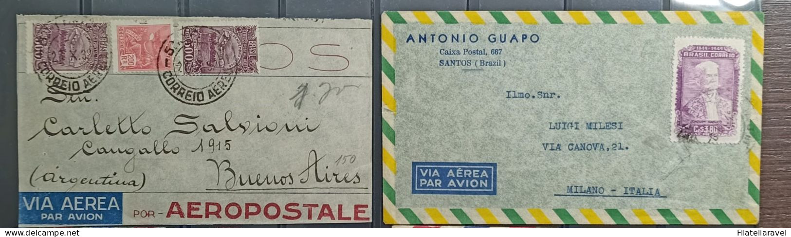 BRASILE - Piccolo Lotto Di  19 Lettere Di Posta Aerea. Tutte Viaggiate. Alcune Solo Frontespizio. - Cartas & Documentos