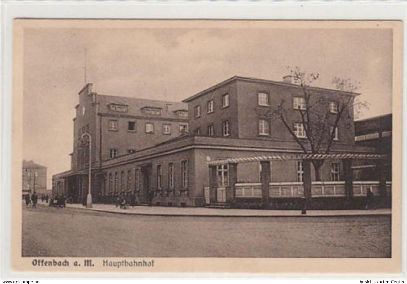 39089607 - Offenbach.  Ein Blick Auf Den Hauptbahnhof Gelaufen, 1930. Gute Erhaltung. - Offenbach