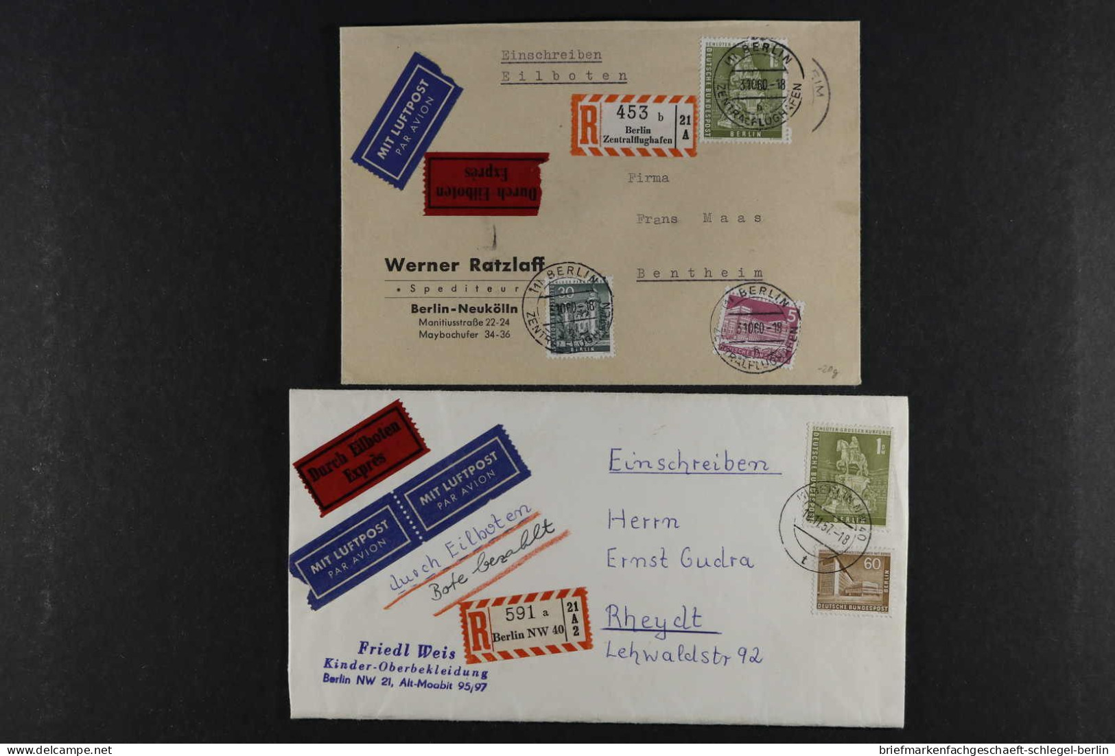 Berlin, 1957, 153 + 151, 153, 141, 148, Brief - Other & Unclassified