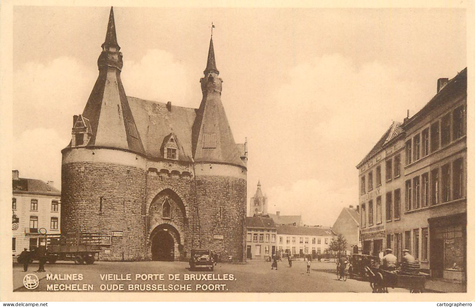 Belgium Postcard Malines Bruxelles City Gate - Autres & Non Classés