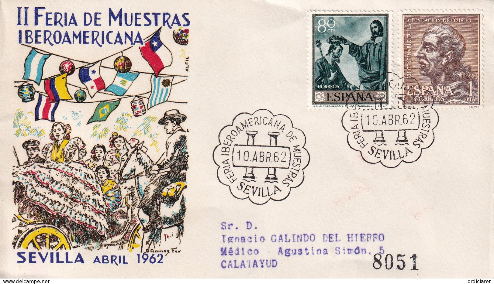 MATASELLOS 1962  SEVILLA - Cartas & Documentos