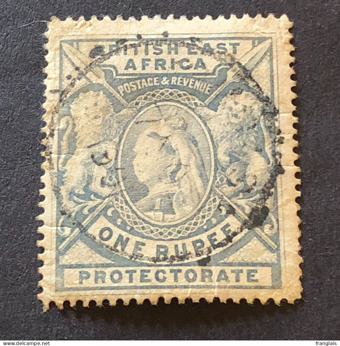 BRITISH EAST AFRICA   SG 92  1 Rupee Grey Blue  FU  CV £35 - África Oriental Británica