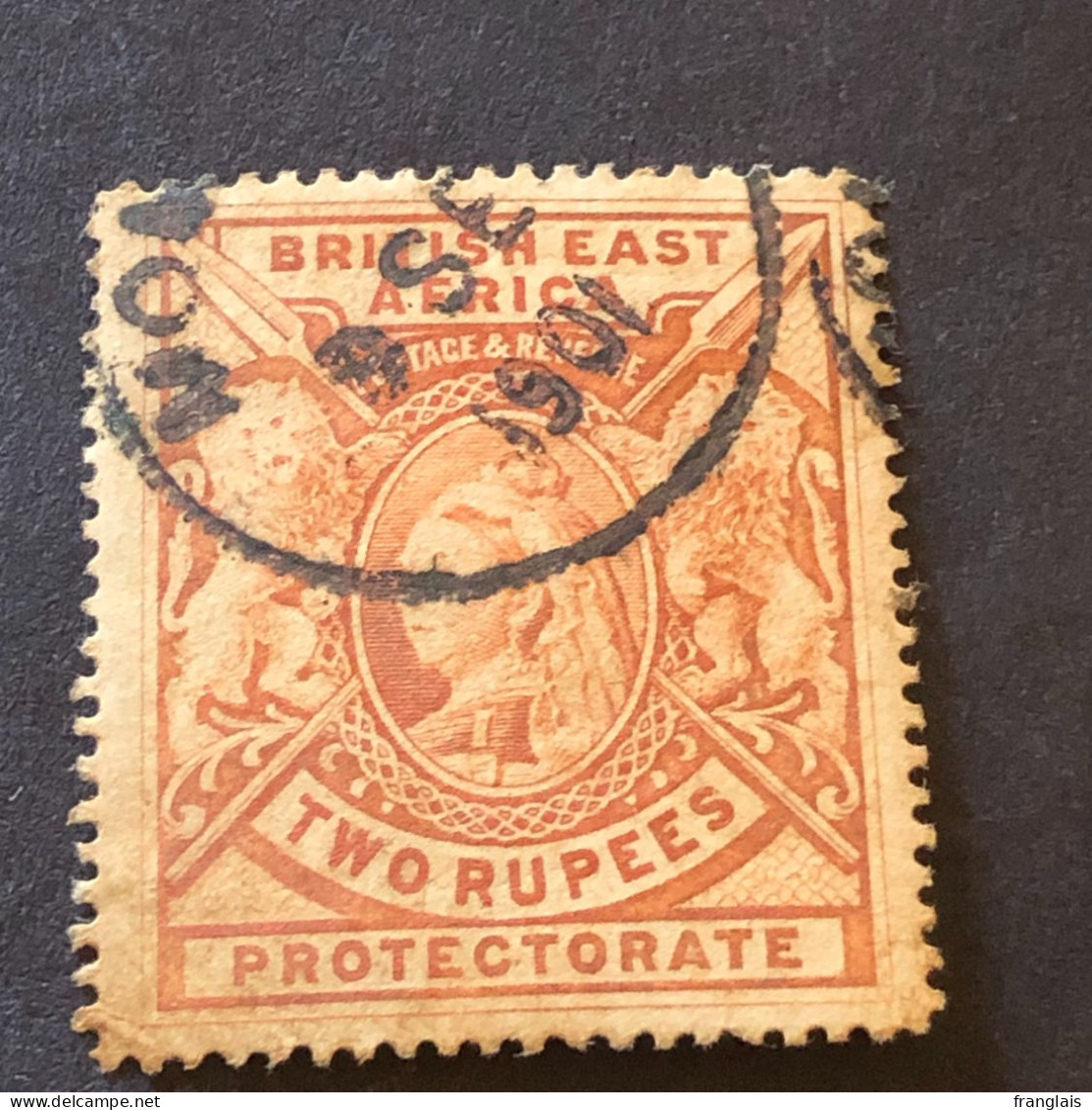 BRITISH EAST AFRICA   SG 93  2 Rupees Orange  FU  CV £160 - Britisch-Ostafrika