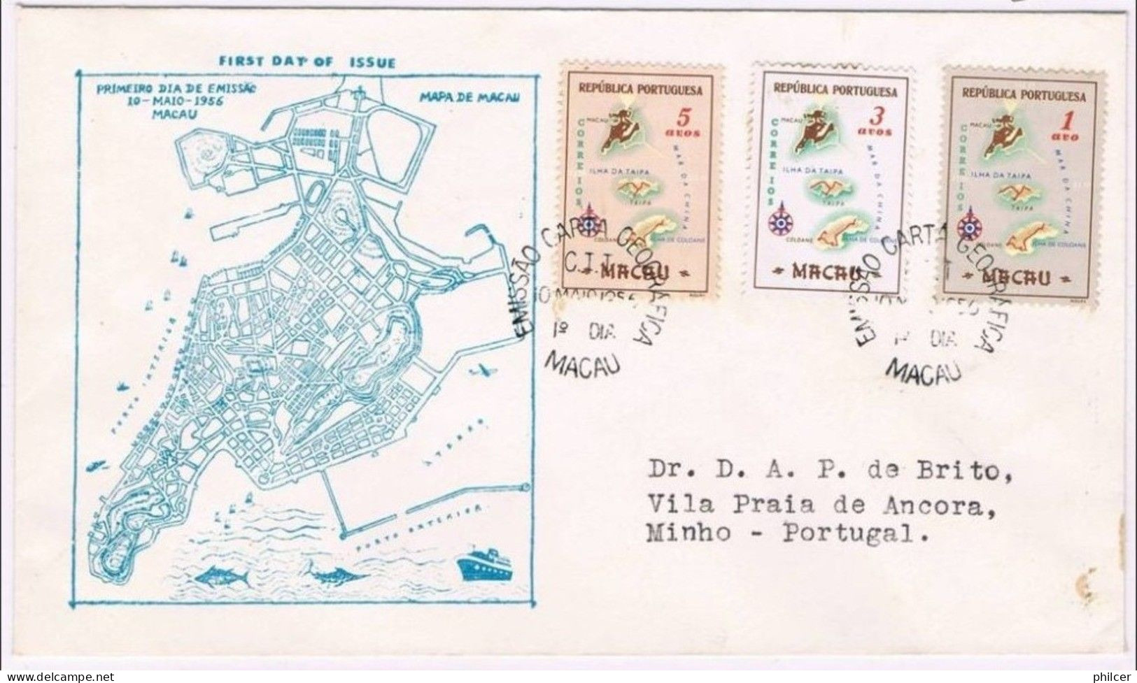 Macau, 1956, Macau-Vila Praia De Âncora - Used Stamps