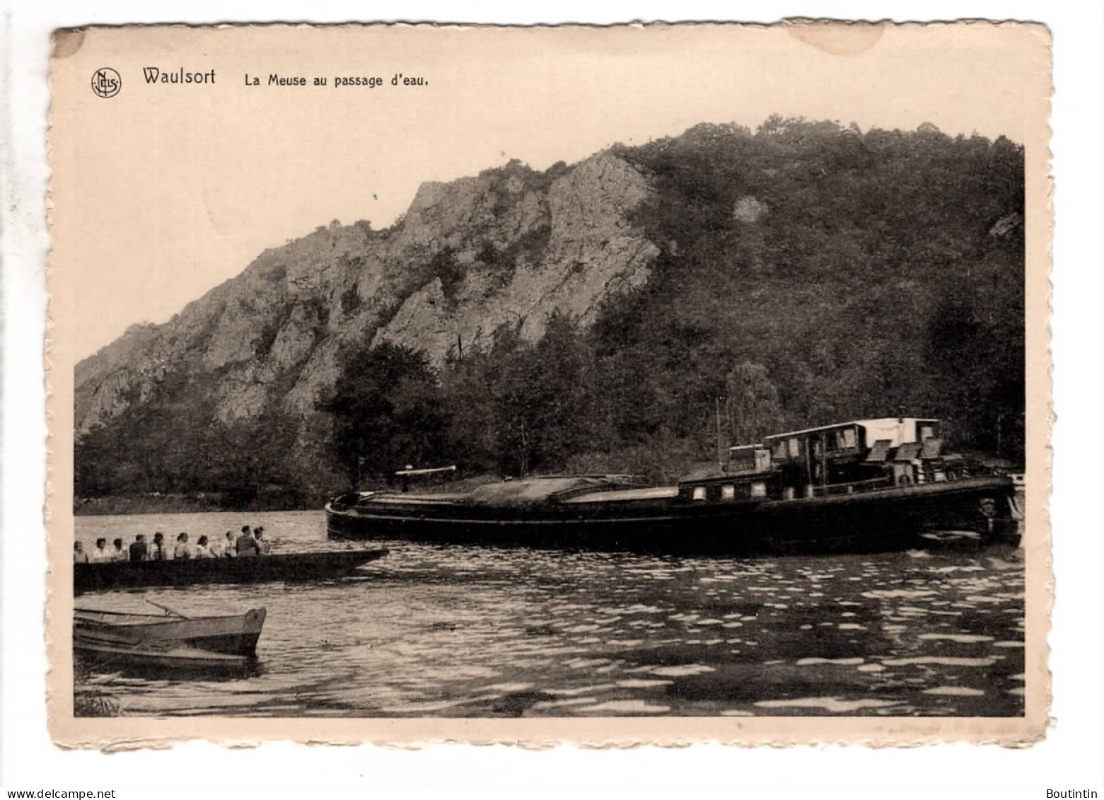 Waulsort La Meuse Au Passage D'eau ( Péniche ) - Hastiere