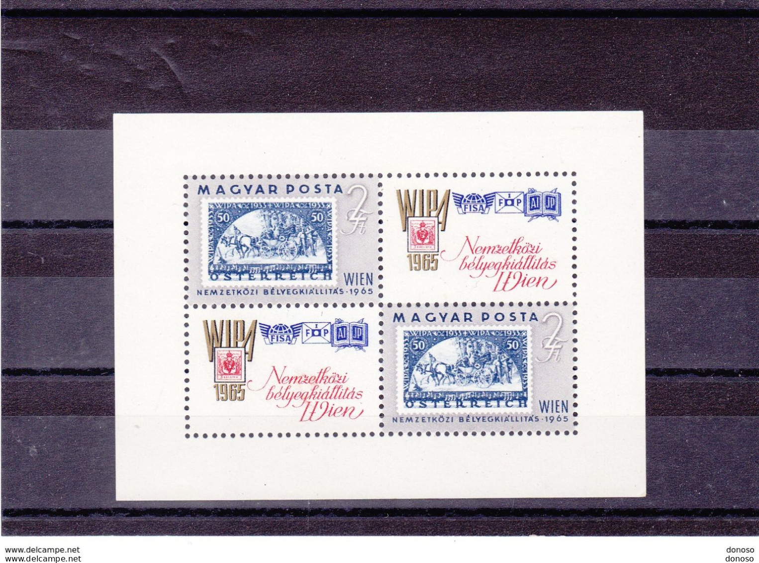 HONGRIE 1965 WIPA Timbres Su Timbres Yvert BF 53, Michel Block 47 NEUF** MNH Cote Yv 10 Euros - Blocs-feuillets