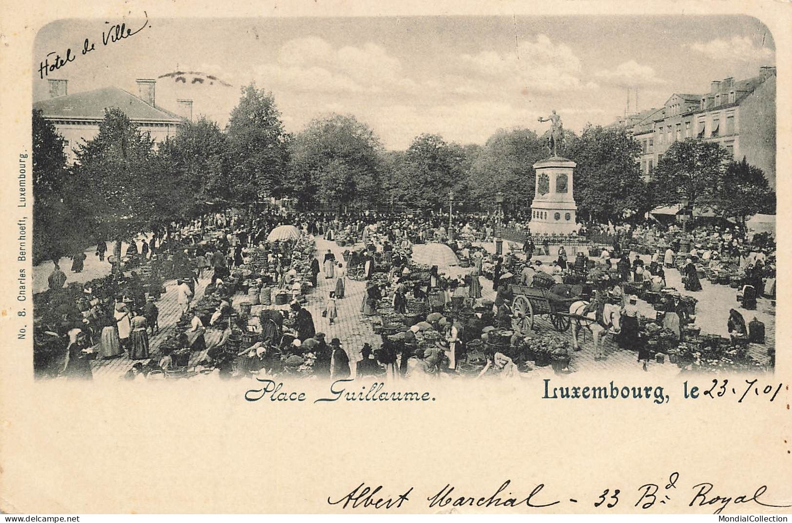 MIKIBP10-010- LUXEMBOURG PLACE GUILLAUME JOUR MARCHE - Andere & Zonder Classificatie