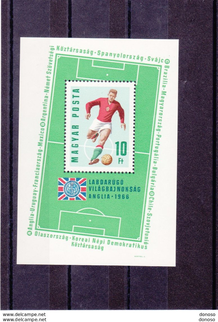 HONGRIE 1966 Coupe Du Monde De Football Yvert BF 59 , Michel Block 53 NEUF** MNH Cote Yv 12 Euros - Blocks & Sheetlets