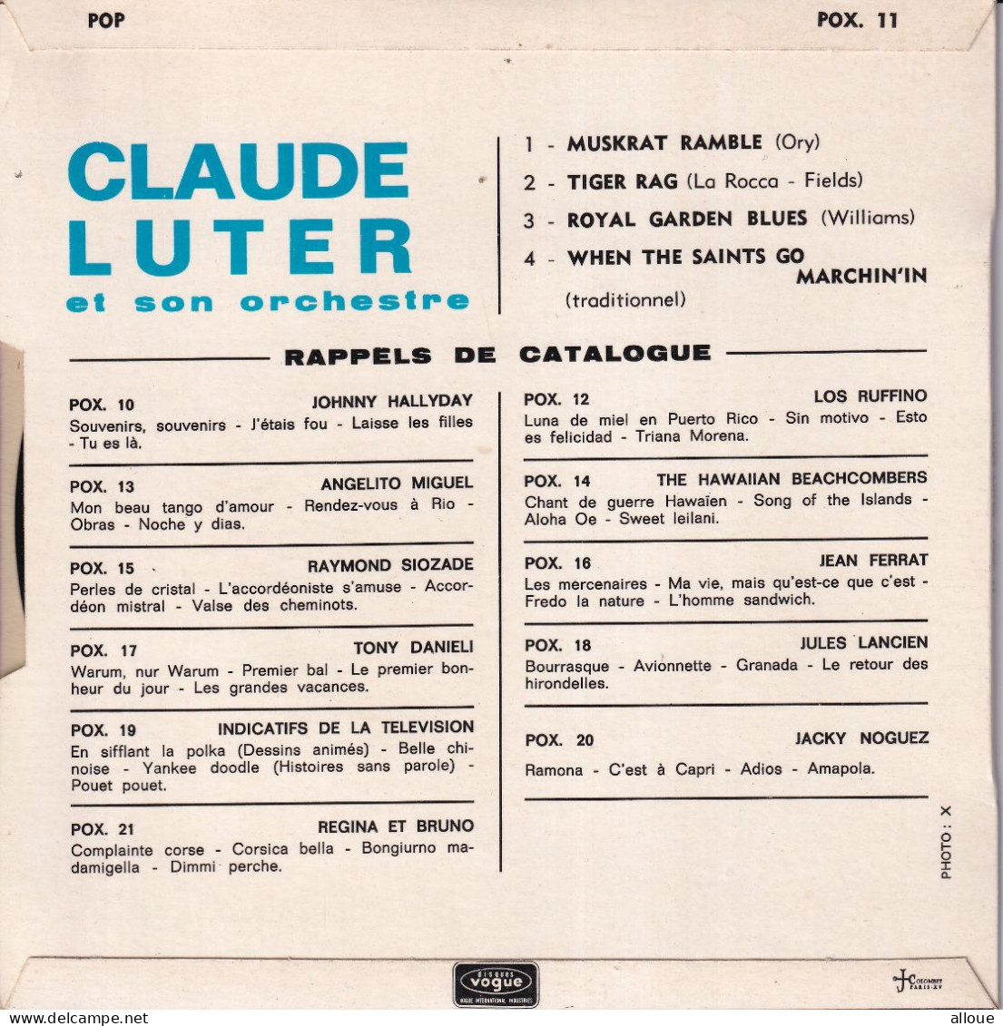 CLAUDE LUTER - FR EP - MUSKRAT RAMBLE  + 3 - Jazz