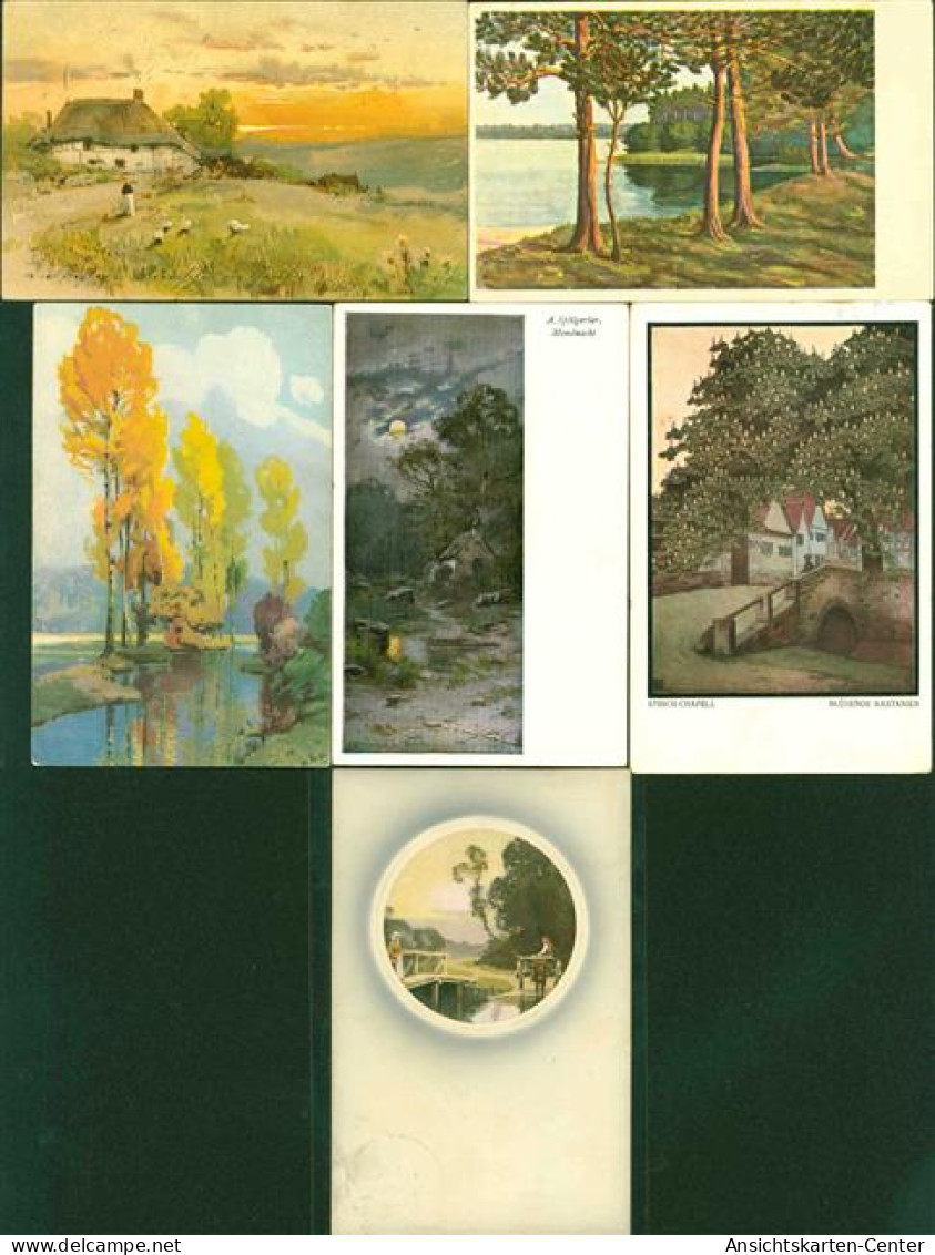 40163307 - Landschaften Kuenstlerkarten Lot Mit  15 AK, 1901-1933; Ueberwiegend Gute Erhaltung, Ca. Haelfte Gelaufen - Other & Unclassified
