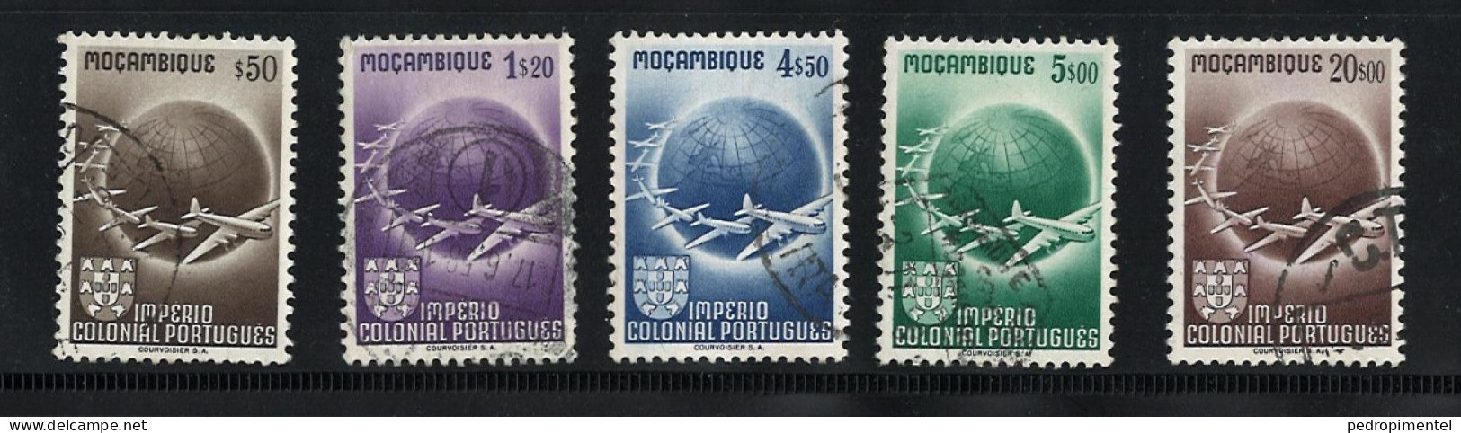 Portugal Mozambique 1949 "Around The World" Condition Used #348-352 - Mozambique