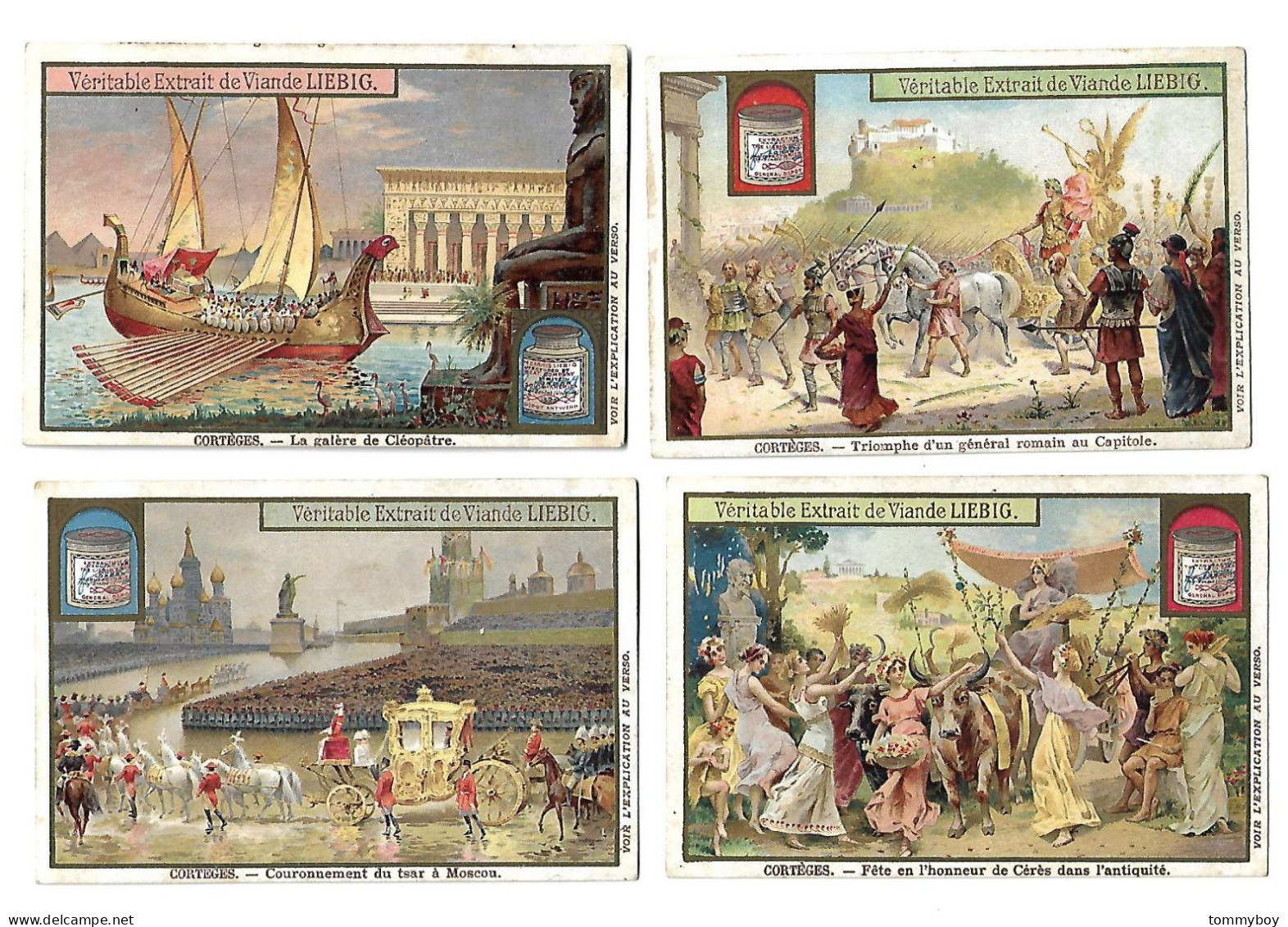 S 767, Liebig 6 Cards, Cortèges (lower Condition) (ref B19) - Liebig