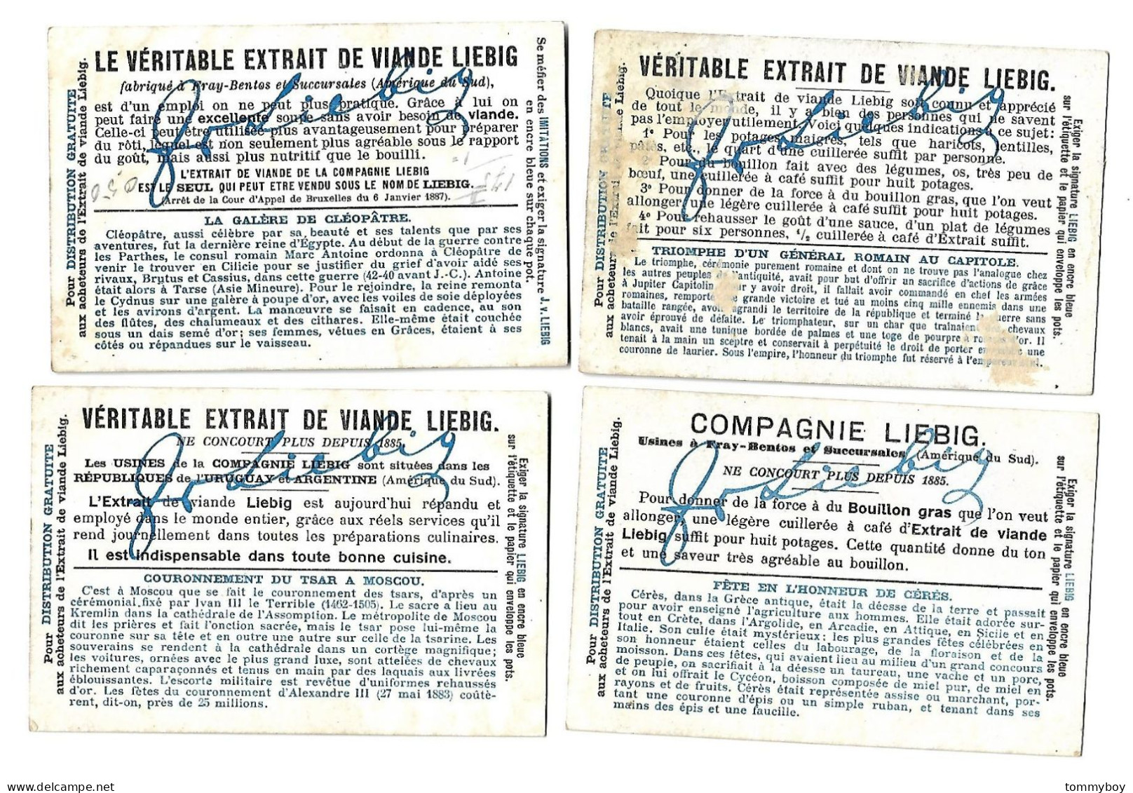 S 767, Liebig 6 Cards, Cortèges (lower Condition) (ref B19) - Liebig