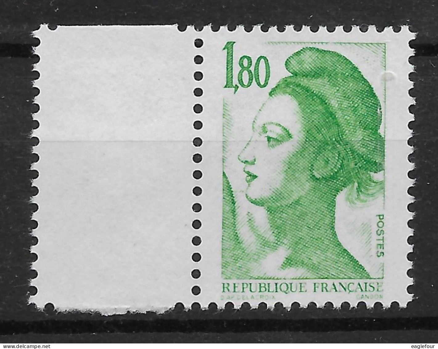 Liberté De Delacroix N° 2375d (1 Bande De Phosphore à Cheval) Bdf ** TTBE - Cote Y&T 2024 De 6,00 € - 1982-1990 Libertà Di Gandon