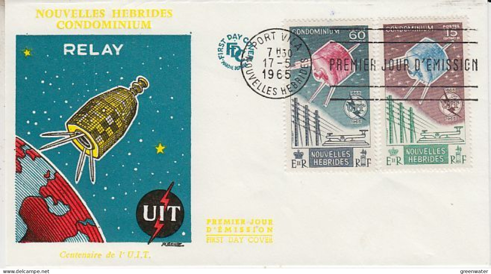 Nouvelles Hebrides UIT/UTI 2v FDC 1965 (OO152) - Océanie