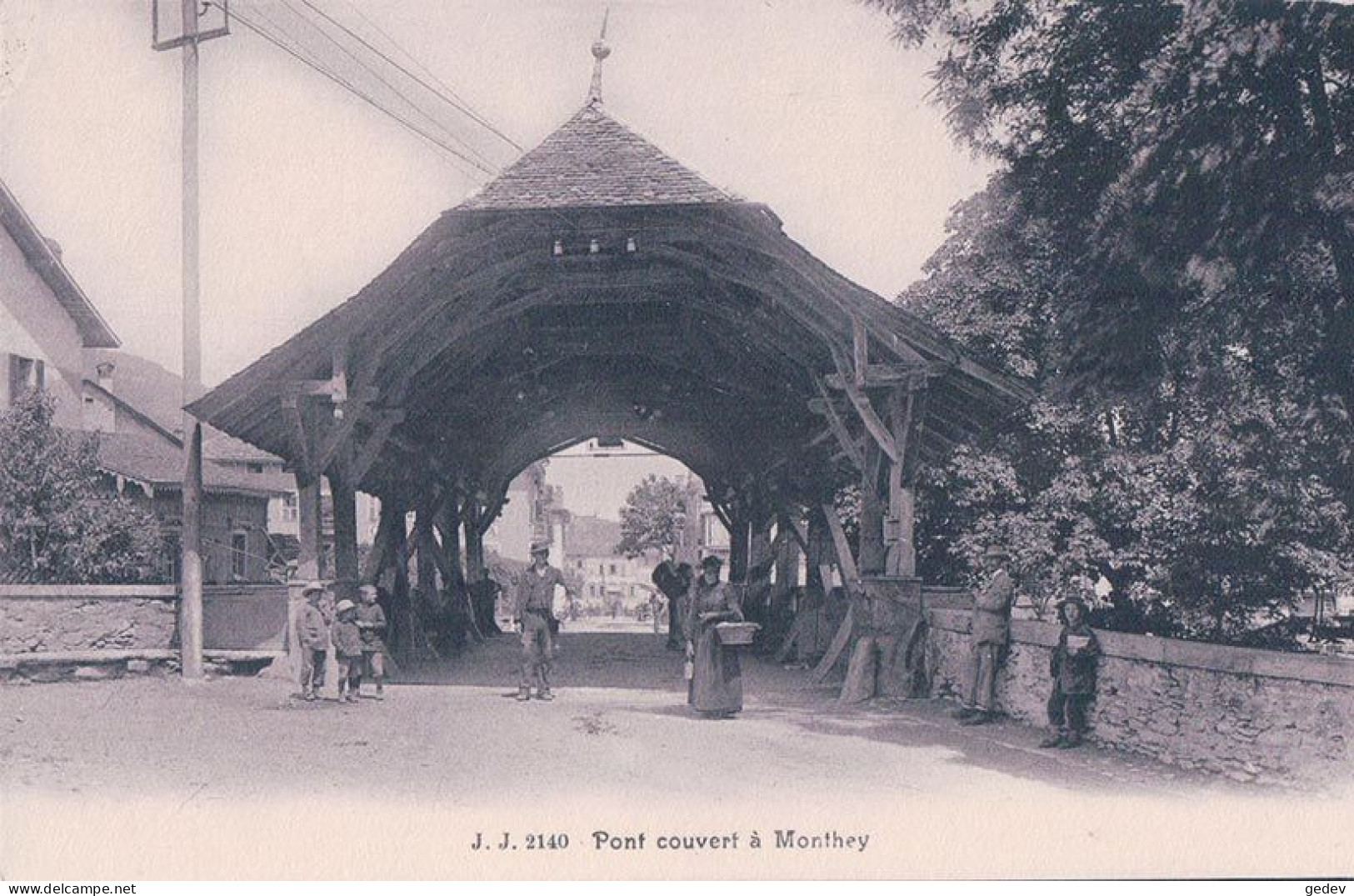 Monthey VS Animée, Le Pont Couvert En Bois (2140) - Monthey