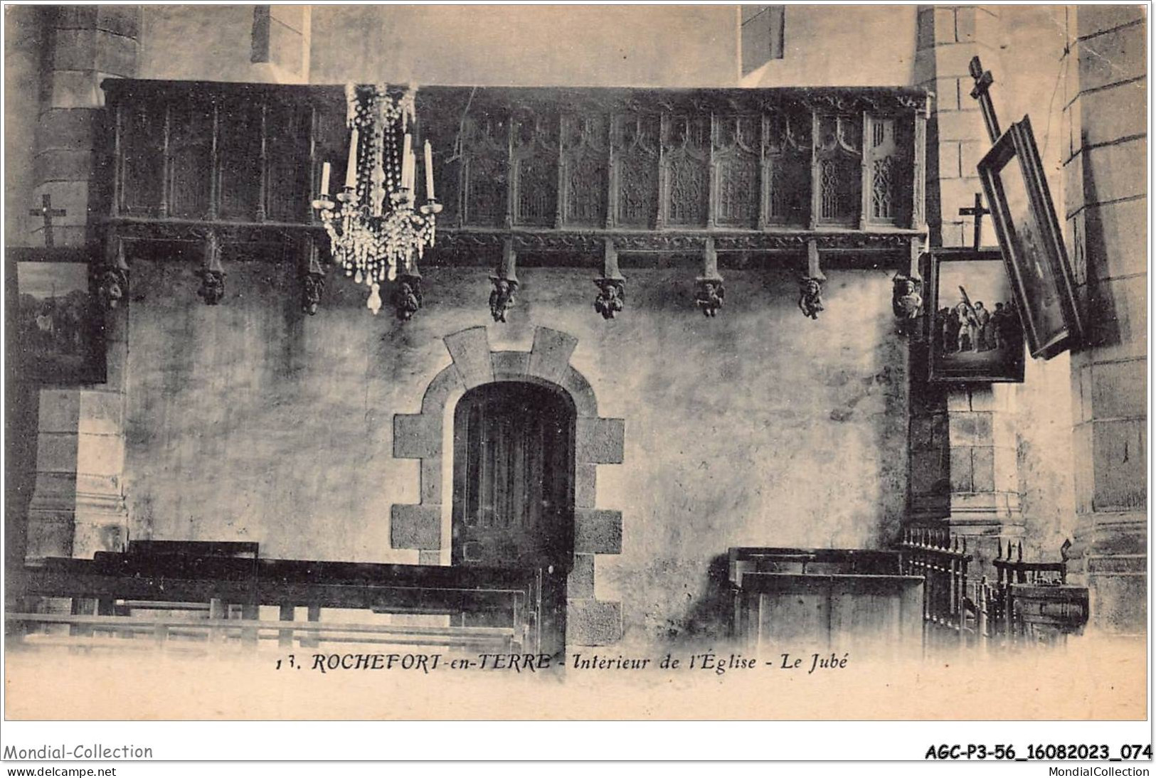 AGCP3-56-0224 - ROCHEFORT-EN-TERRE - Interieur De L'eglise - Le Jube - Rochefort En Terre