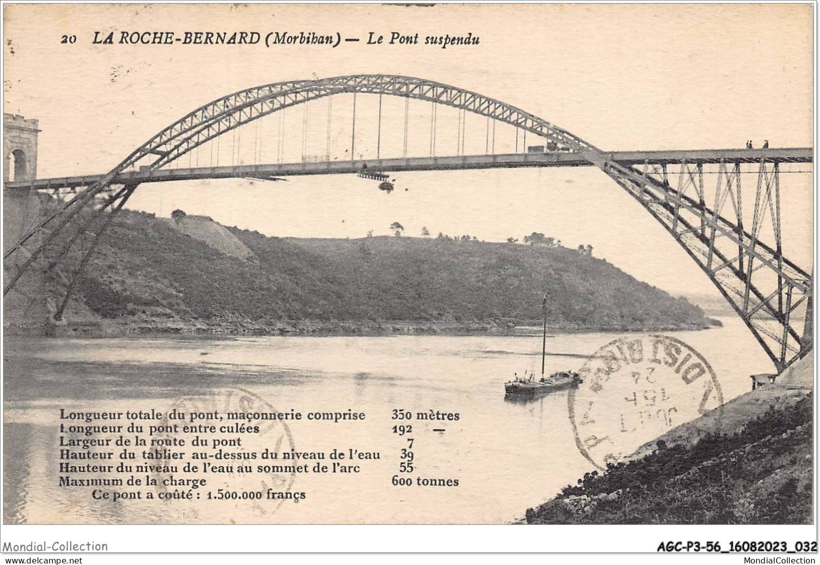 AGCP3-56-0203 - LA ROCHE BERNARD - Le Pont Suspendu - La Roche-Bernard