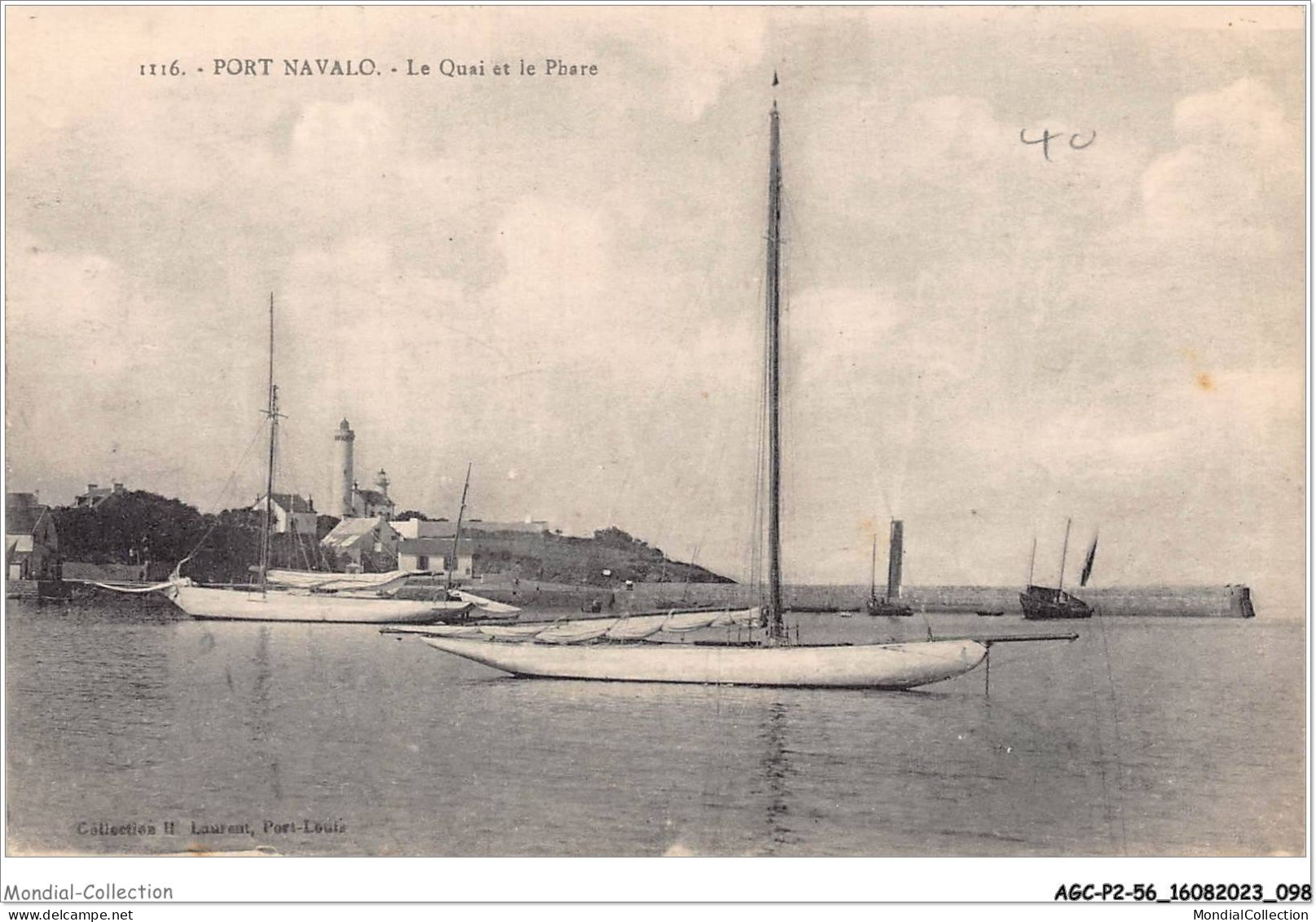 AGCP2-56-0139 - PORT-NAVALO - Le Quai Et Le Phare - Autres & Non Classés