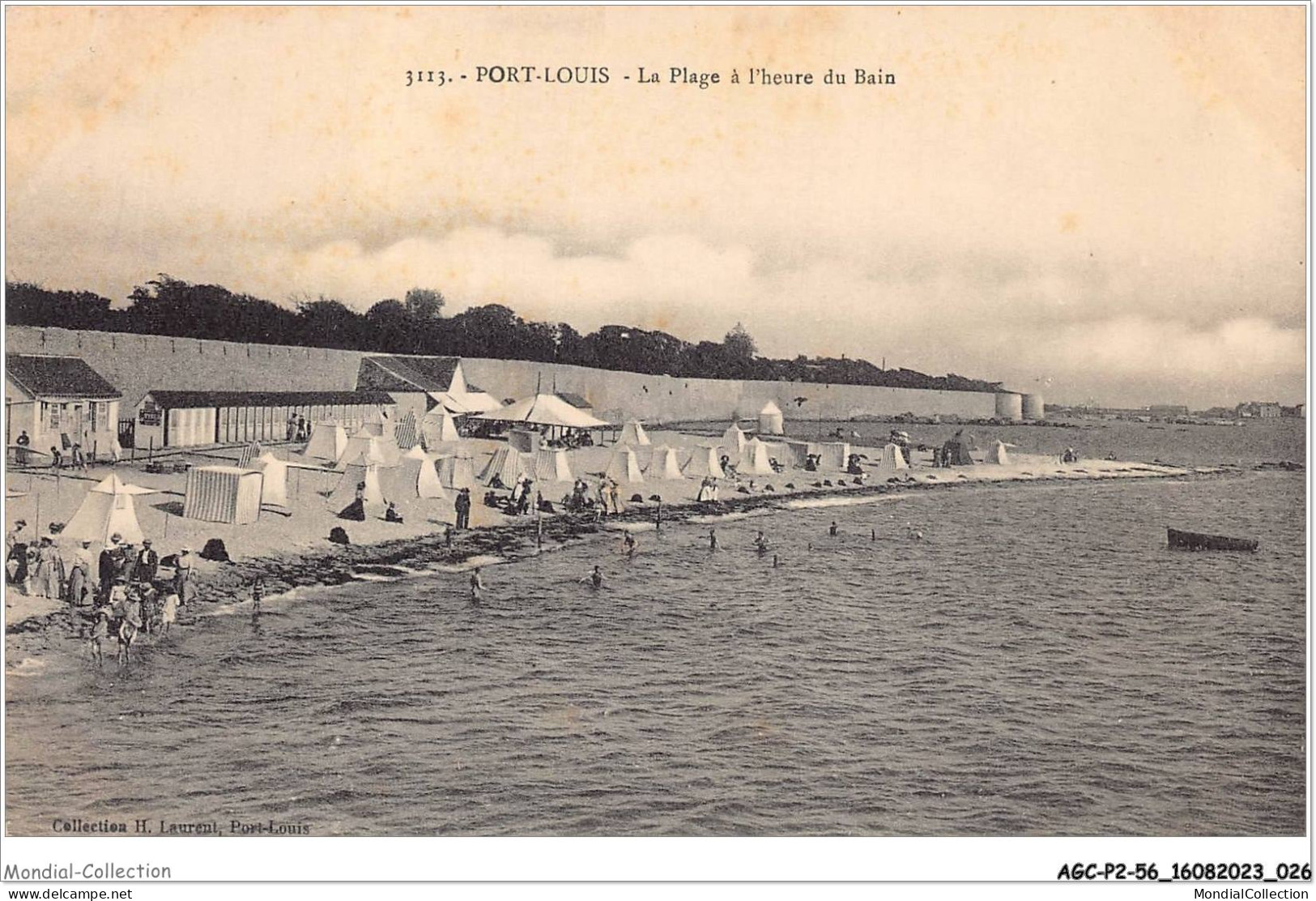 AGCP2-56-0103 - PORT-LOUIS - La Plage A L'heure Du Bain - Port Louis