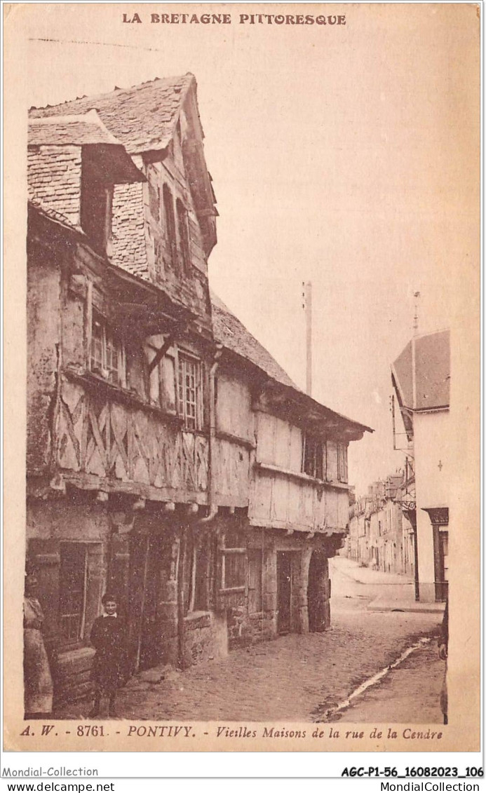 AGCP1-56-0054 - PONTIVY - Vieilles Maisons De La Rue De La Cendre - Pontivy