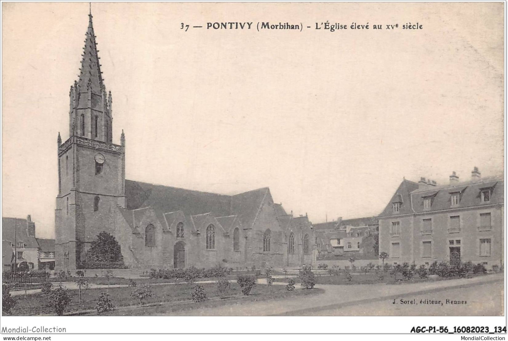 AGCP1-56-0068 - PONTIVY - L'eglise Eleve Au XVe Siecle - Pontivy