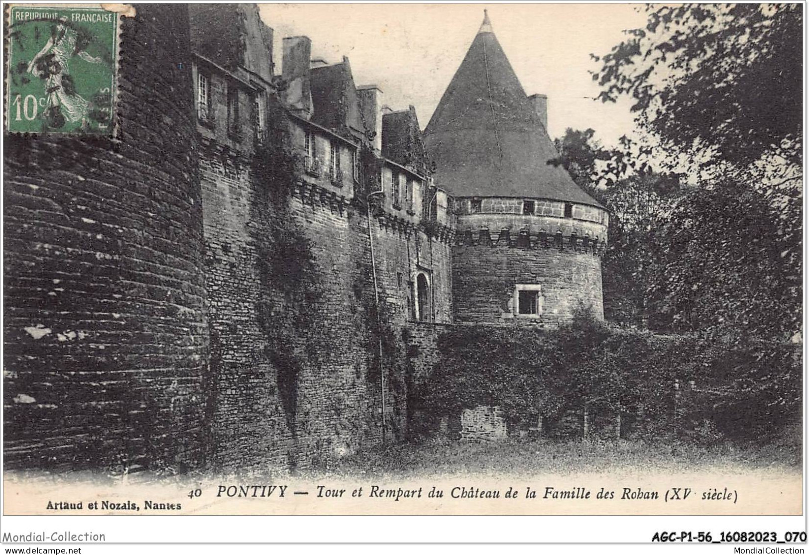 AGCP1-56-0036 - PONTIVY - Tour Et Rempart Du Chateau De La Famille Des Rohan - Pontivy