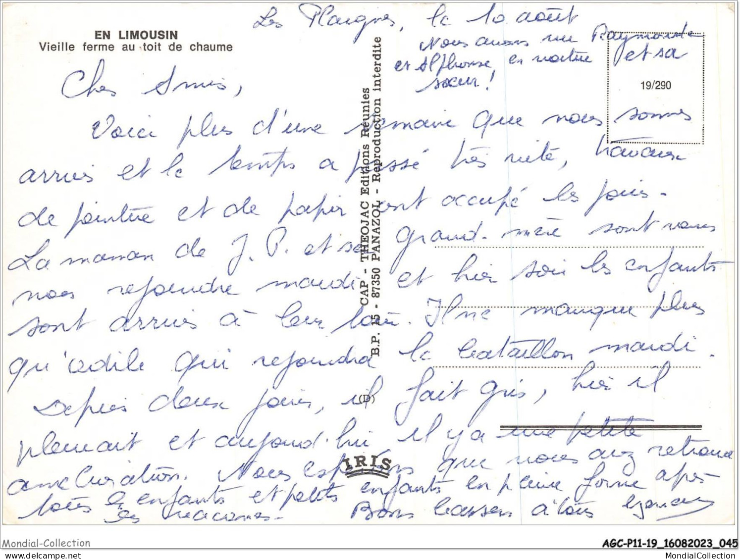 AGCP11-19-0862 - EN LIMOUSIN - Vieille Ferme Au Toit De Chaume - Sonstige & Ohne Zuordnung