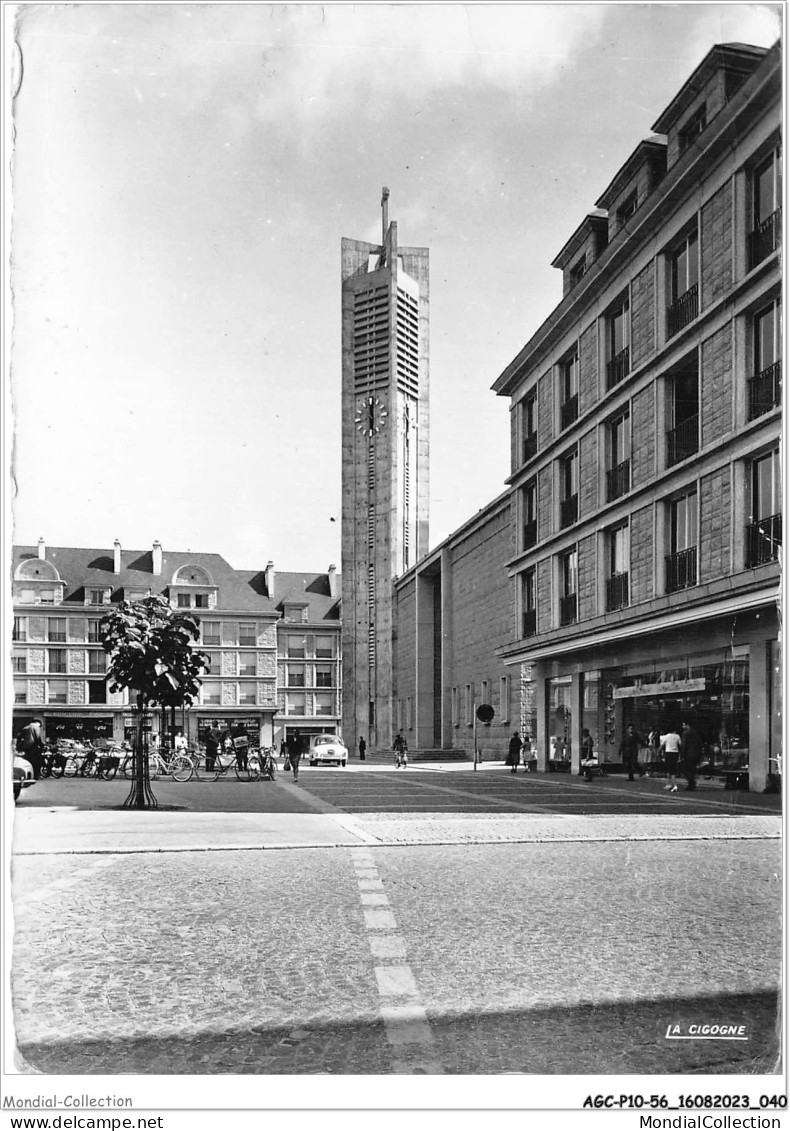 AGCP10-56-0800 - LORIENT - Place Alsace-Lorraine Et Eglise Saint-Louis - Lorient