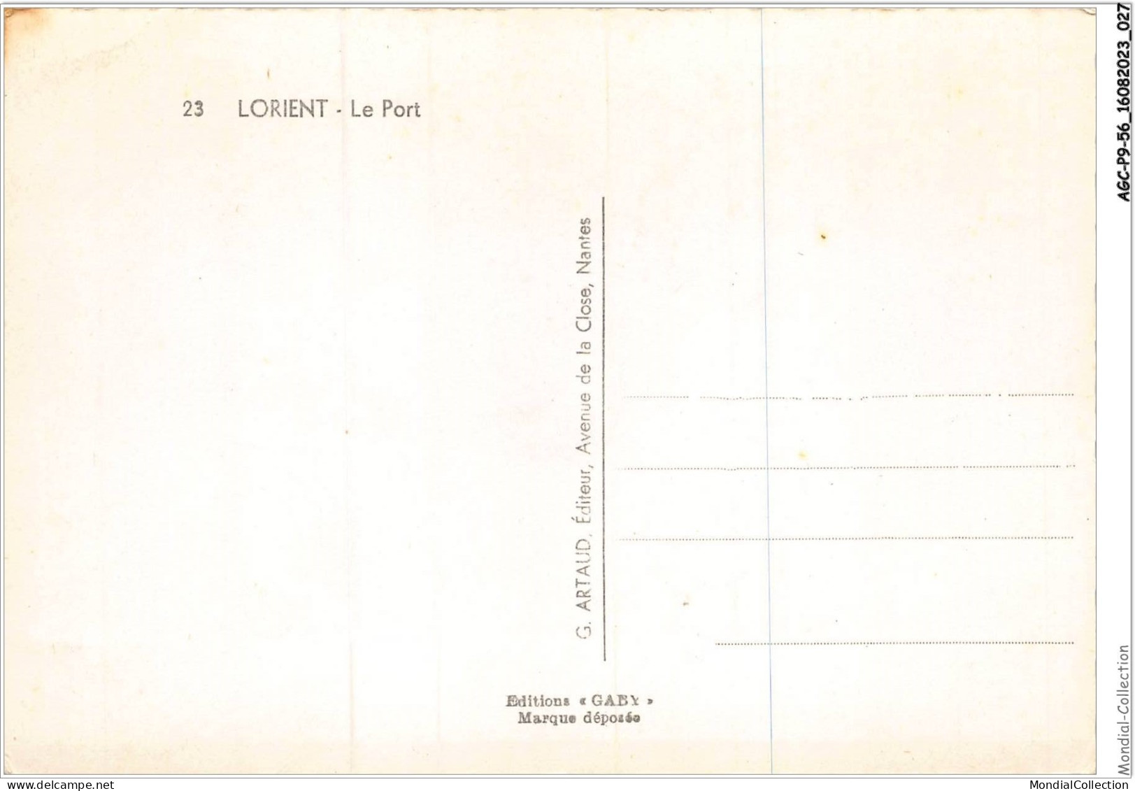 AGCP9-56-0719 - LORIENT - Le Port - Lorient