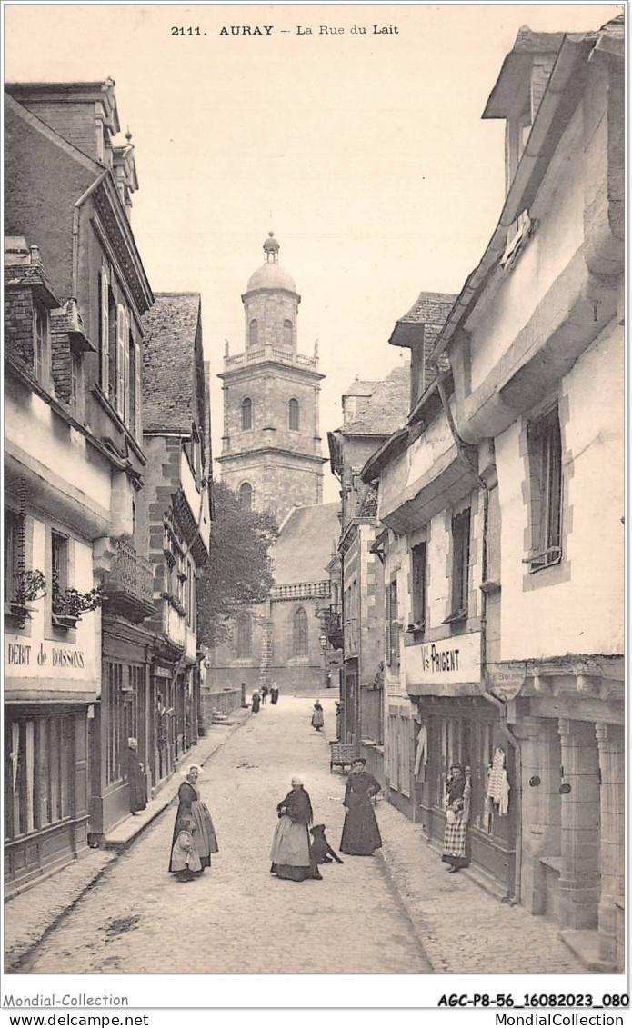 AGCP8-56-0666 - AURAY - La Rue Du Lait - Auray