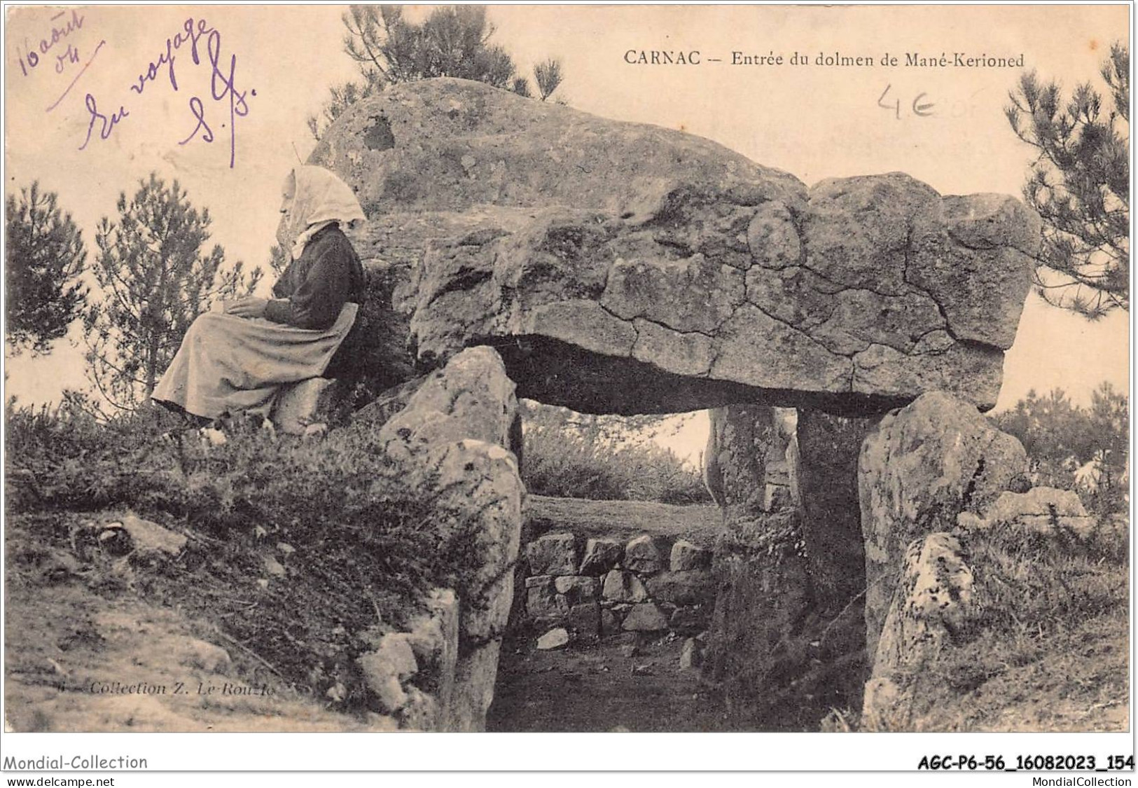 AGCP6-56-0532 - CARNAC - Entree Du Dolmen De Mane-Kerioned - Carnac