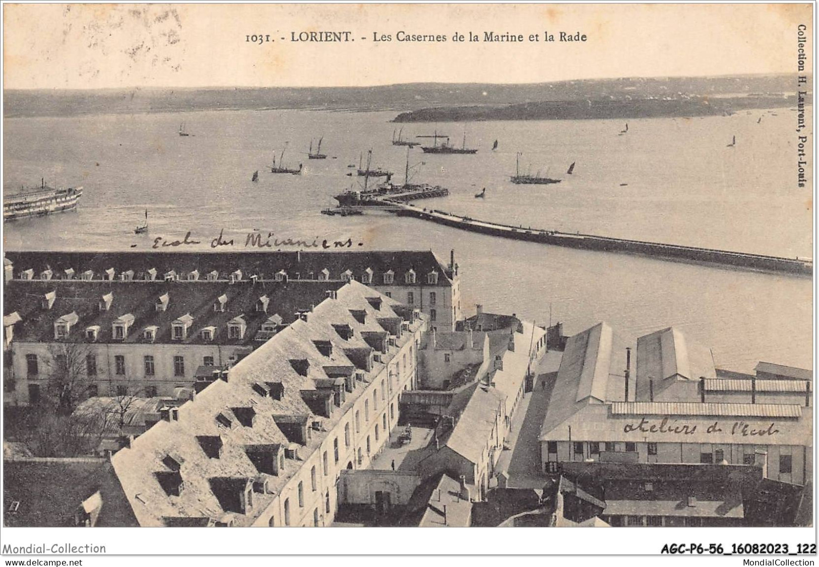 AGCP6-56-0516 - LORIENT - Les Casernes De La Marine Et La Rade - Lorient