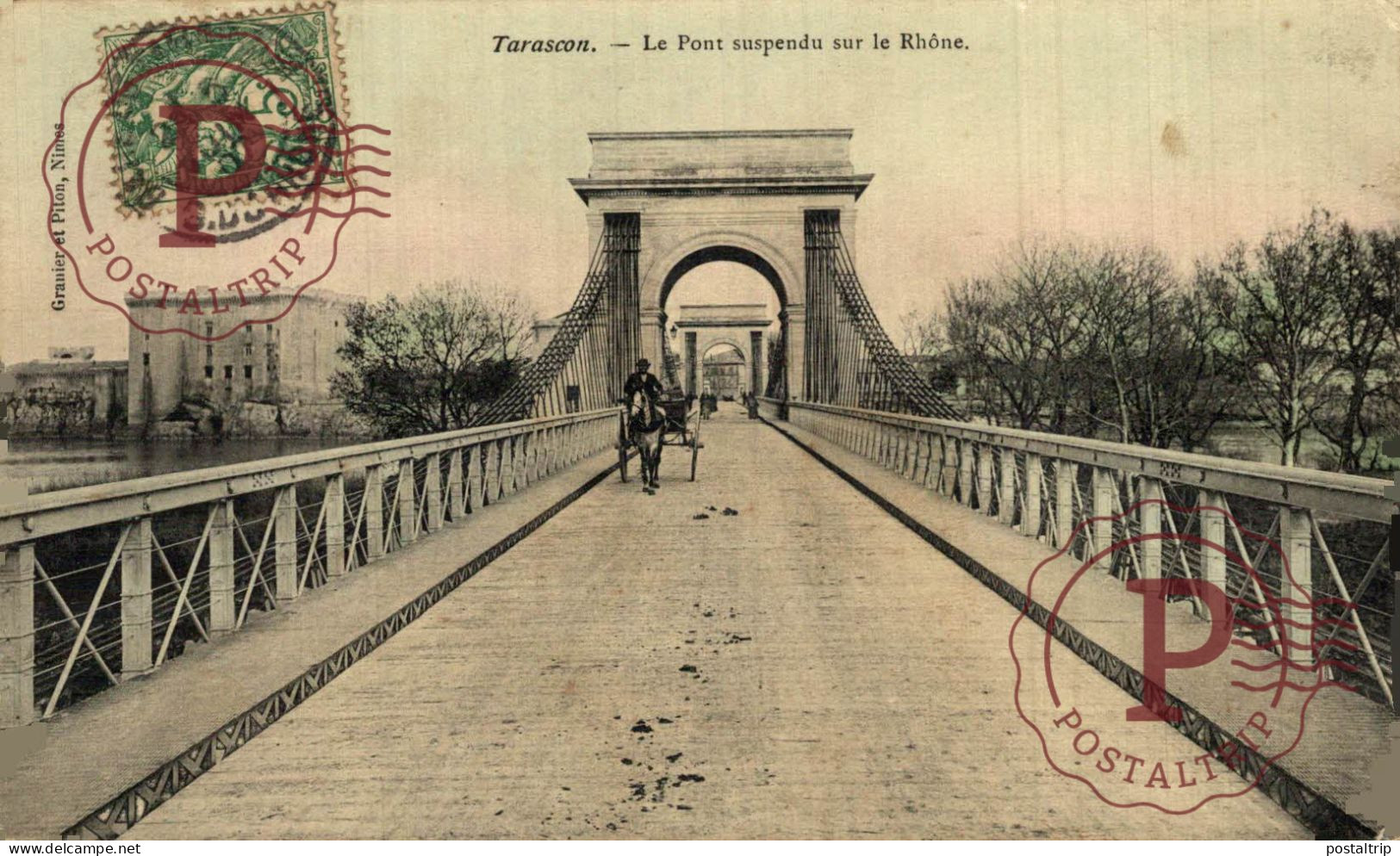 FRANCIA. FRANCE. TARASCON , Le Pont Suspendu Sur Le Rhône - Tarascon