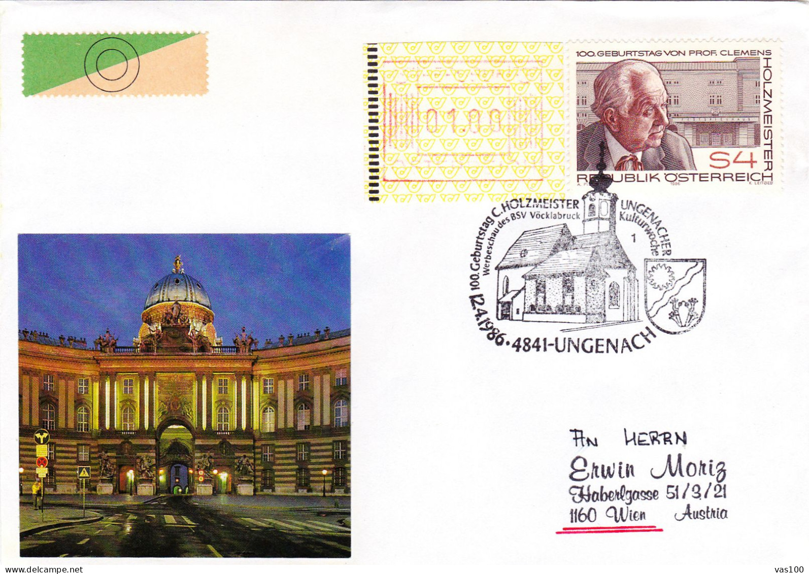 AUSTRIA POSTAL HISTORY / CHURCH UNGENACH,12.04.1986 - Lettres & Documents