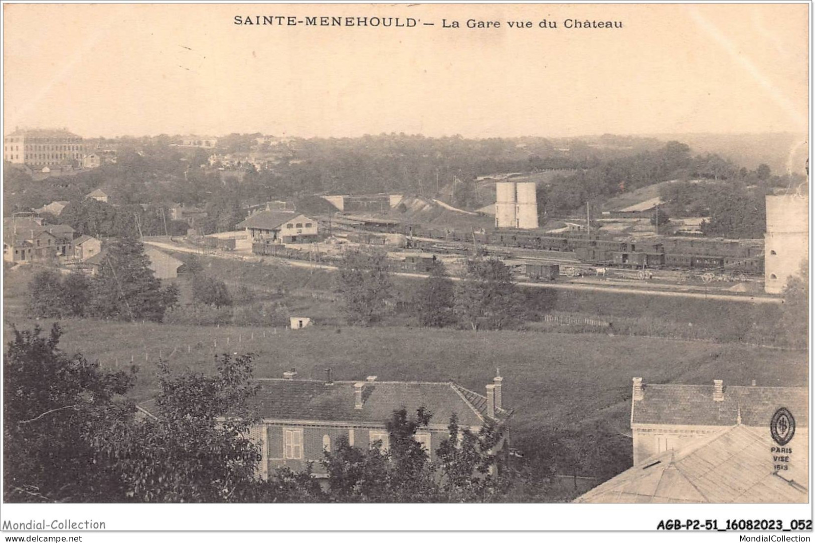 AGBP2-51-0113 - SAINTE-MENEHOULD - La Gare Vue Du Chateau  - Sainte-Menehould
