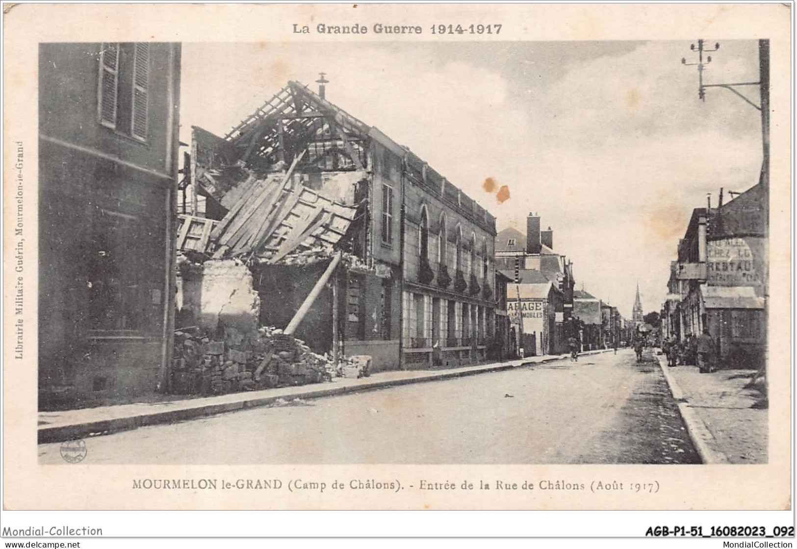 AGBP1-51-0047 -MOURMELON-LE-GRAND - Entrée De La Rue De Chalons - Mourmelon Le Grand