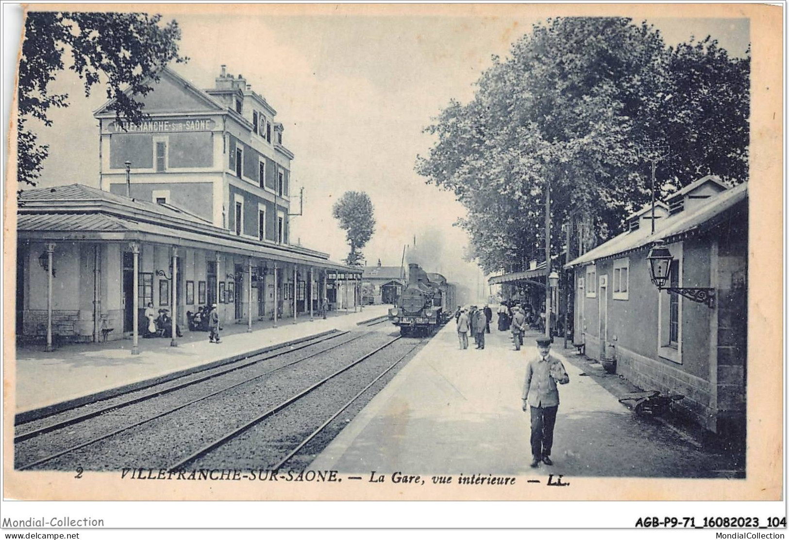 AGBP9-71-0876 - VILLEFRANCHE-SUR-SAONE - La Gare, Vue Intérieure TRAIN LOCOMOTIVE - Villefranche-sur-Saone