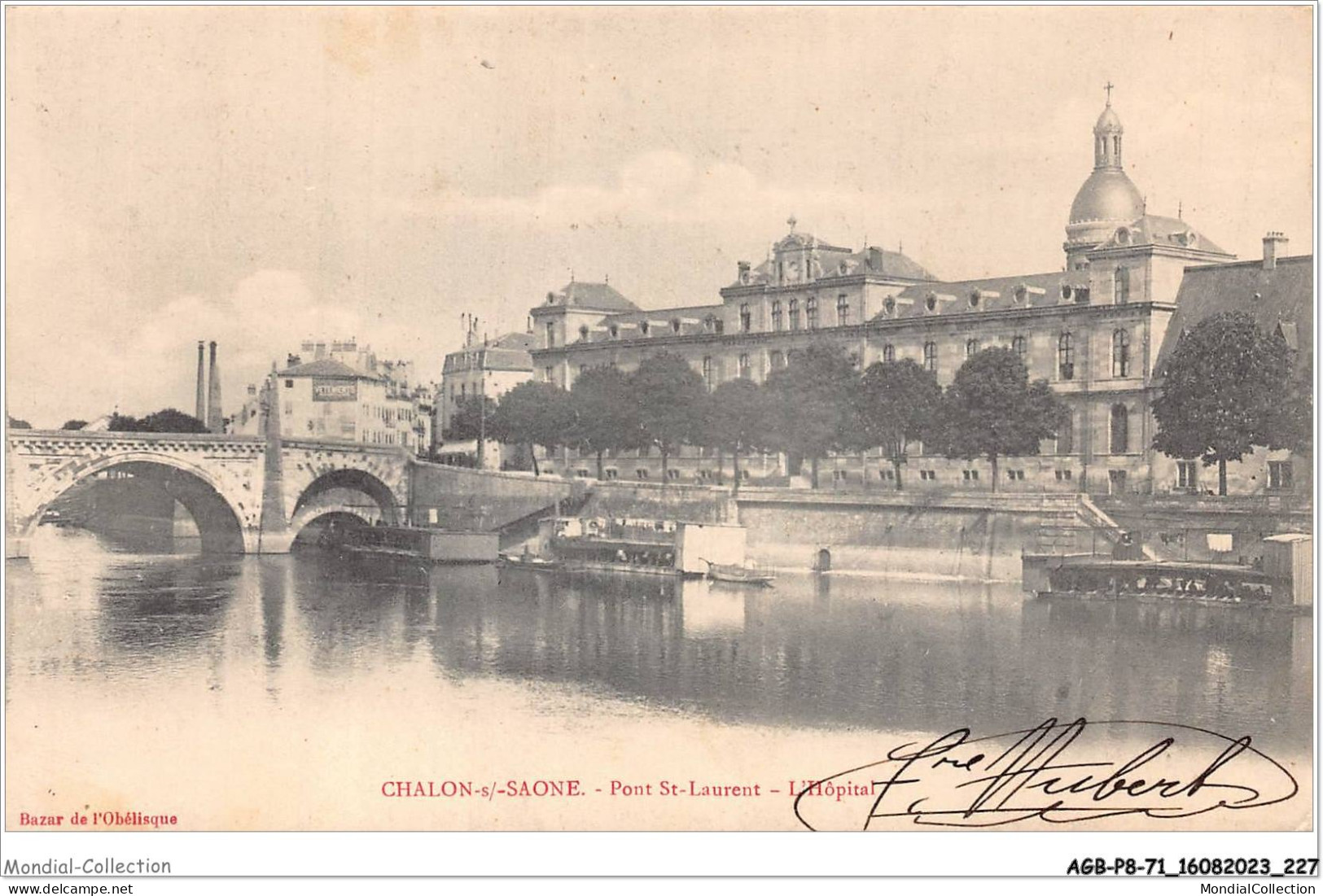 AGBP8-71-0810 - CHALON-SUR-SAONE - Pont St-laurent, L'hopital  - Chalon Sur Saone