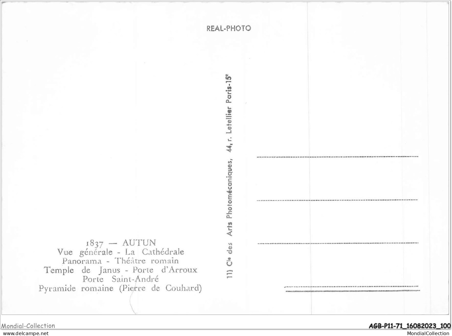 AGBP11-71-1095 - AUTUN - Vue Générale, La Cathédrale Panorama, Théatre Romain  - Autun