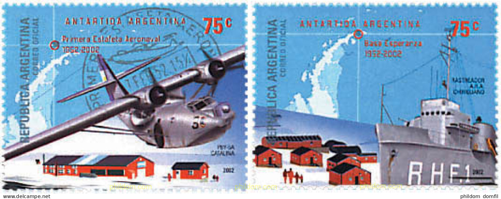 89781 MNH ARGENTINA 2002 ANTARTIDA ARGENTINA. 50 ANIVERSARIO DE LA BASE ESPERANZA - Unused Stamps