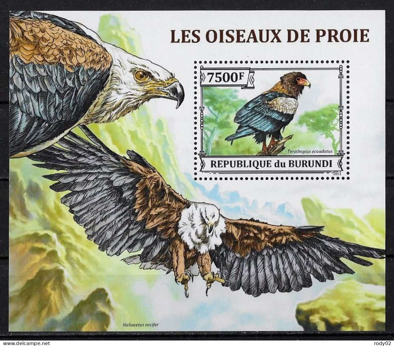 BURUNDI - OISEAUX - RAPACES - BF 381 - NEUF** MNH - Eagles & Birds Of Prey