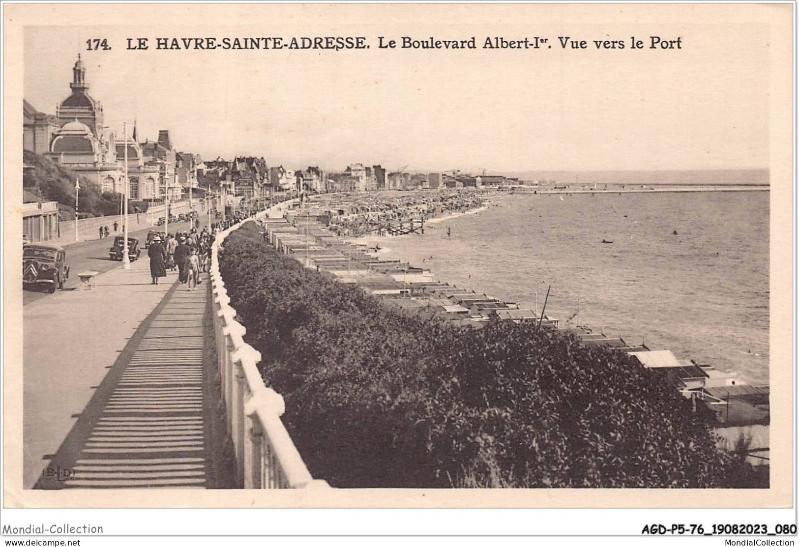 AGDP5-76-0395 - LE HAVRE-SAINT-ADRESSE - Le Boulevard Albert-1er - Vue Vers Le Port  - Sainte Adresse