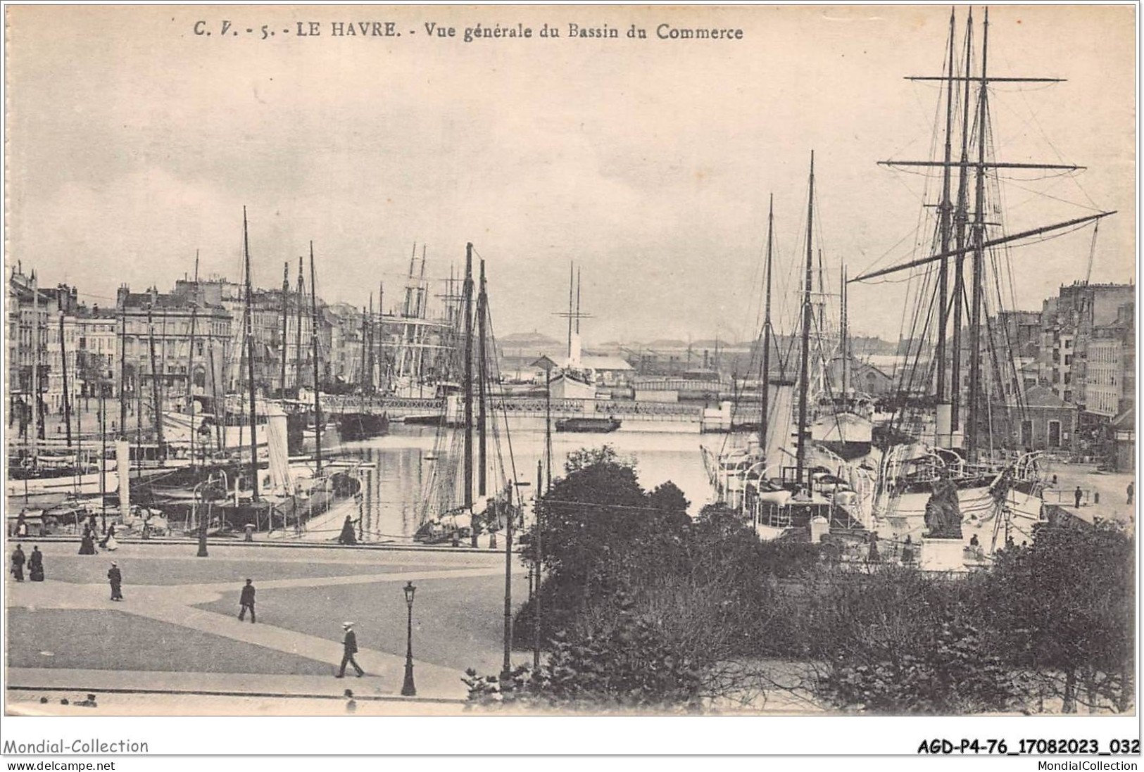 AGDP4-76-0286 - LE HAVRE - Vue Générale Du Bassin Du Commerce  - Hafen