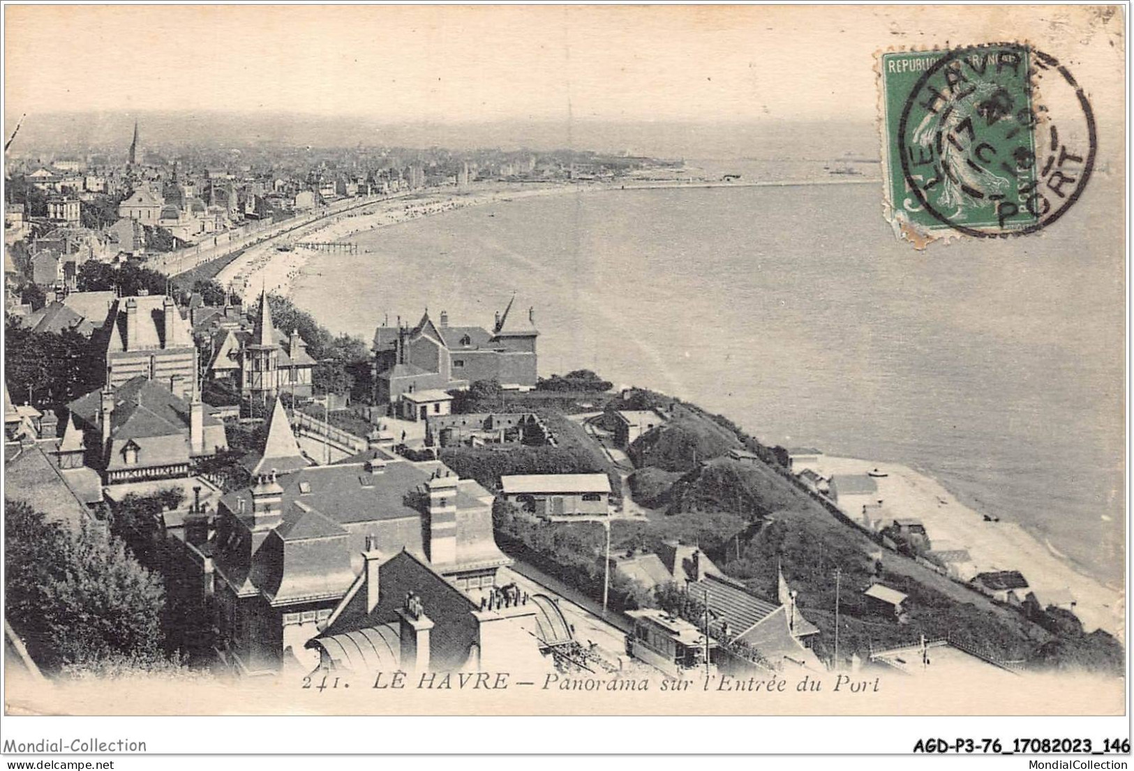 AGDP3-76-0258 - LE HAVRE - Panorama Sur L'entrée Du Port  - Haven